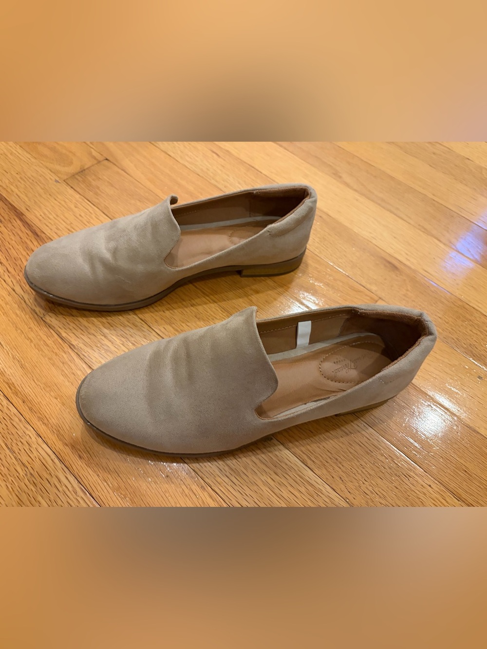 Universal Thread Adeline Slip-On Loafers | Taupe Faux Suede | Women’s Size 6.5
